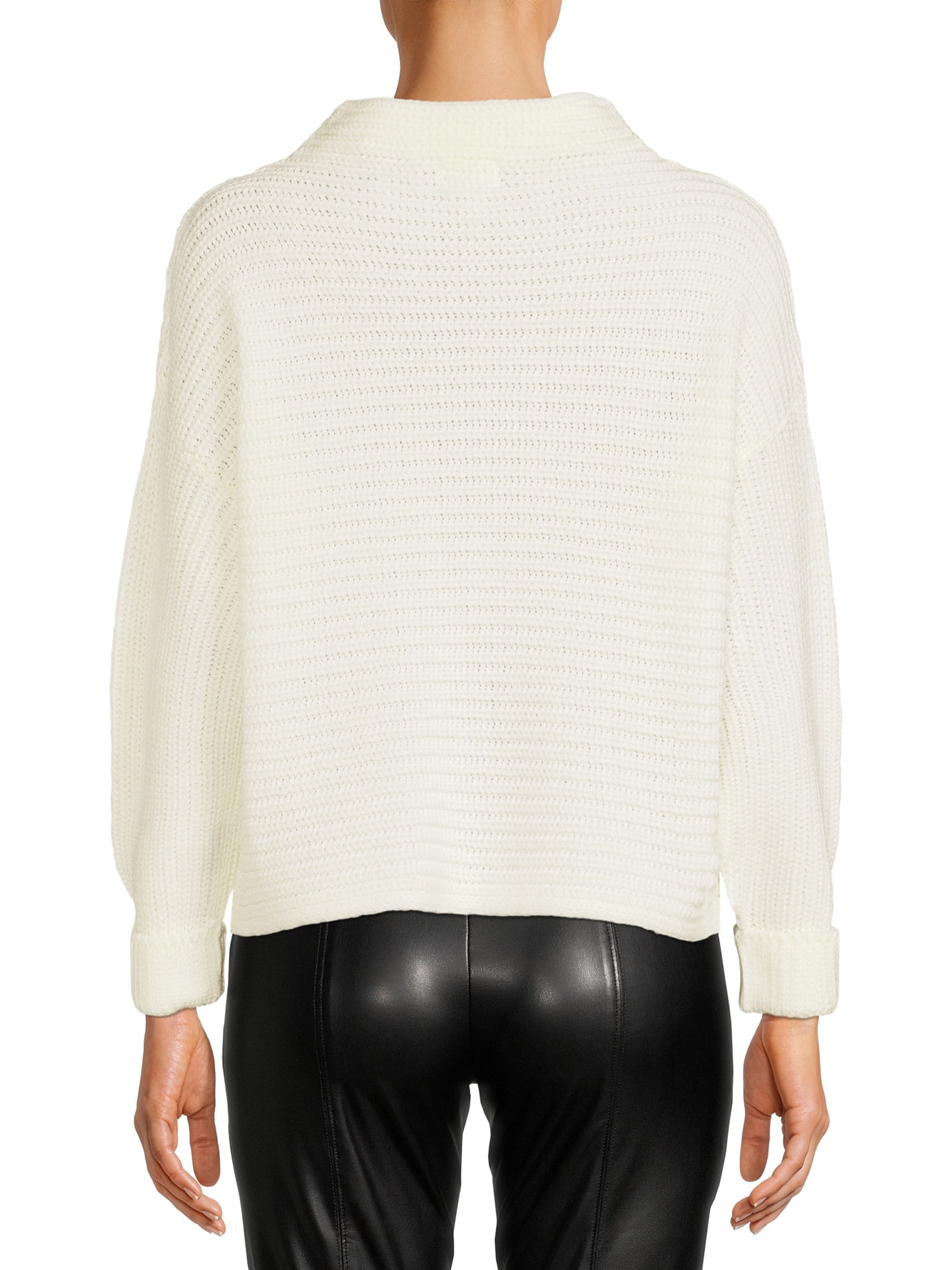 Time and Tru Women's Horizontal Shaker Knit Sweater