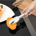 thumbnail image 3 of Koszal Food Tongs Easy Lock Wide Application Stainless Steel Long Handle Serving Clips for Baking, 3 of 7