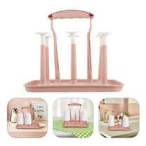 Hemoton Space Saving Baby Bottle Countertop Drying Rack Holder For Bottles Cups Baby Bottle Draining Holder Portable Drying Rack Baby Bottle Drain Rack
