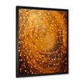Designart "Midnight Marigold Enigmatic Spiral I" Abstract Framed Wall
