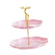 thumbnail image 3 of Soporte de exhibición de pasteles de 2 niveles, soporte para bandeja de servir alimentos, soporte para postres decorativo Rosa, 3 of 9