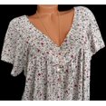 thumbnail image 4 of Saving Clearence! SHOPESSA Women Plus Size Short Sleeves V-Neck Print Blouse Pullover Tops Shirt Great Clothing for Less Faves for Less, 4 of 4
