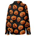 thumbnail image 7 of Delconic Womens Halloween Print Button Down Shirt Long Sleeve Casual Regular Fit Collared Blouse Pumpkin Pattern Top Black L, 7 of 7