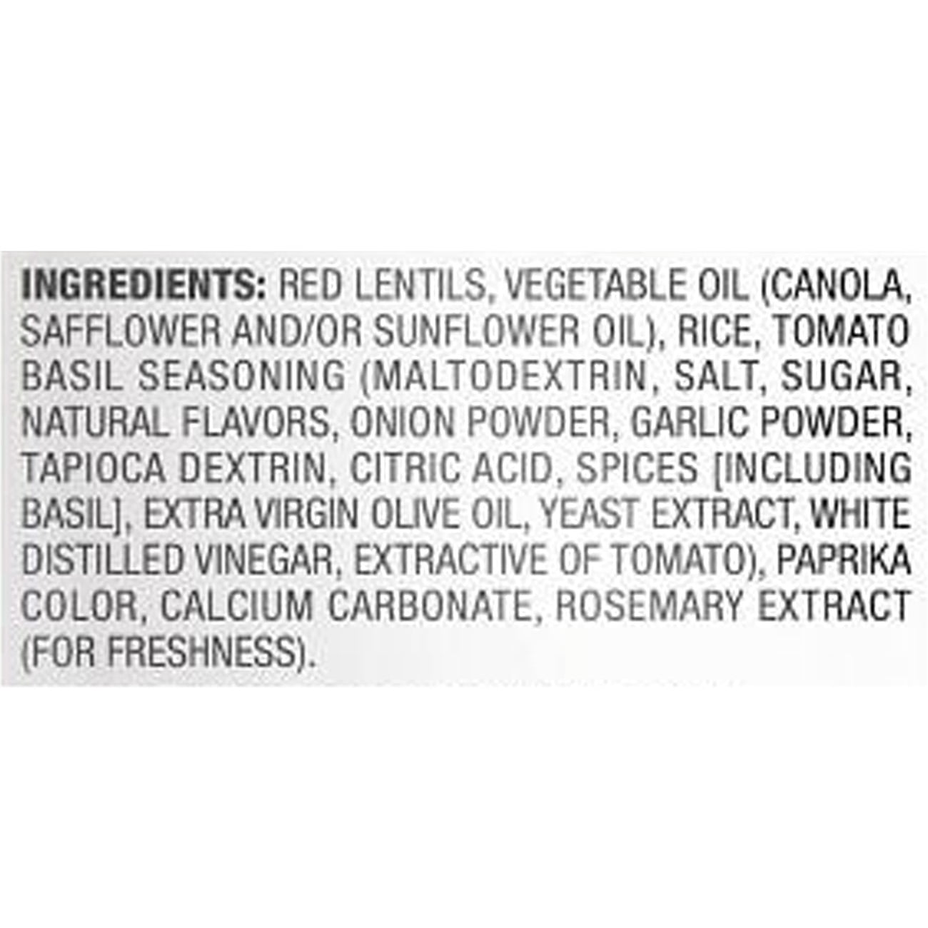 Harvest Snaps Tomato Basil Baked Red Lentil Snacks 8.5oz (Pack of 2)