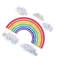 thumbnail image 1 of Rainbow Window Clings Assorted Color Bird-Safe PVC Removable Window Decor Decal Stickers, 1 of 5