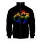 thumbnail image 3 of Chaqueta informal de manga larga con cremallera y cuello alto en 3D para hombre y mujer, con bandera del arcoíris, para lesbianas y gays, moda LGBT, 3 of 5