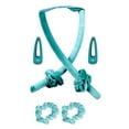 thumbnail image 1 of Cyan Velvet EVA Sleep-In Curling Rod Set - No-Heat Lazy Hair Curler for Overnight Big Waves with 2 Clips, 2 Hair Ties & 2 Small Ties - Gentle, Frizz-Free, Portable Heatless Curl, 1 of 6