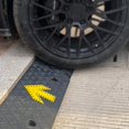 thumbnail image 1 of Heavy Duty Threshold Ramp 2 3 4 5 6 Inches Rise, Driveway Curb Rubber Wheelchair Transition Ramp, Garage Entry Ramp Easy to Fix (5Cm (2In) Rise), 1 of 1