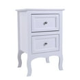 thumbnail image 5 of Zimtown 2 PCS Night Stand with Drawer,Wood Bedside End Table Organizer/Accent Table,Bedroom White Night Table,White, 5 of 14