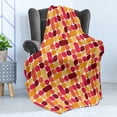 thumbnail image 4 of Vintage Soft Flannel Fleece Blanket, Bauhaus Style Inspired Geometric Asymmetric Retro Pattern with Pastel Colors Print, Cozy Plush for Indoor and Outdoor Use, 50" x 60", Multicolor, by Ambesonne, 4 of 5