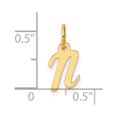 thumbnail image 3 of Auriga 14k Yellow Gold Script Letter N Charm for Women (L-15 mm), 3 of 6
