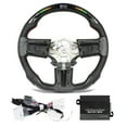 thumbnail image 2 of LED  Lights Steering Wheel, Speed RMP LAP Dispaly High Performance Carbon Fiber Steering Wheel Heat Resistance 32 LEDs  For Auto, 2 of 8