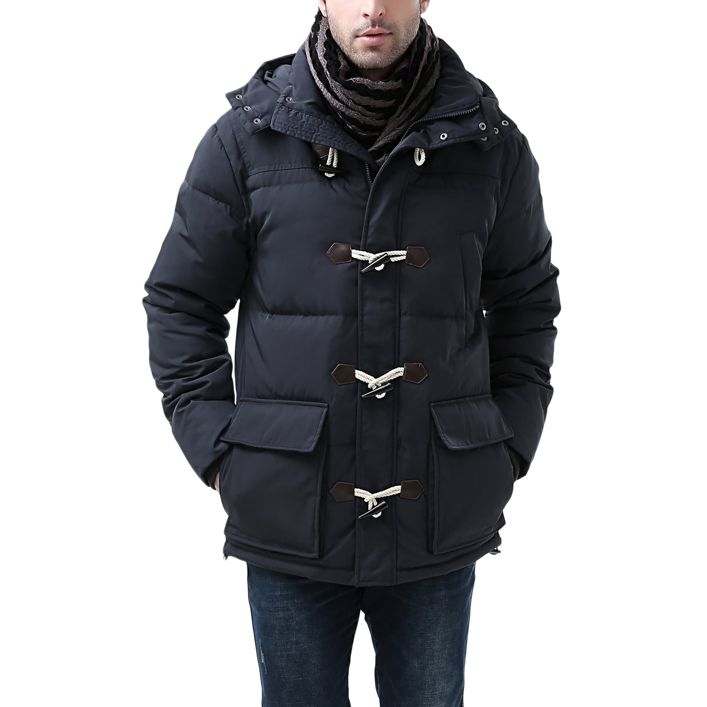 bgsd men's tommy hooded waterproof down parka coat
