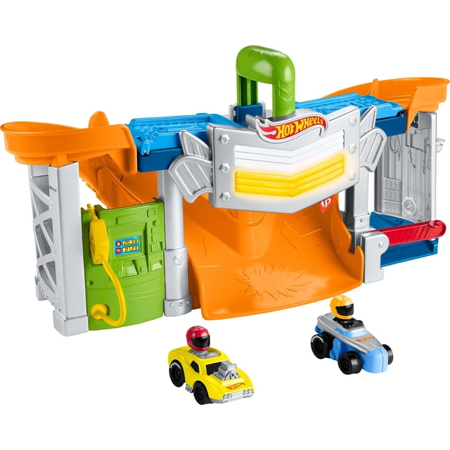 Set de pista de carreras de juguete Fisher-Price Little People Hot Wheels