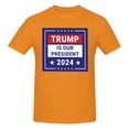 thumbnail image 3 of Yiaed Trump is our president 2024 Print Mens T-Shirt,Lightweight Cotton Tee, Crewneck T-Shirt For Men Basic Tee Shirt-XX-Large, 3 of 5