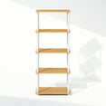 thumbnail image 5 of Furinno Turn-N-Tube 5-Tier Multipurpose Compact Display Rack, Shelving Unit, Bookcase, Beech/White, 5 of 6