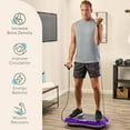 thumbnail image 3 of Lifepro Waver Vibration Plate Exercise Machine – Full Body Vibrating Plate for Lymphatic Drainage, Muscle Toning & Fat Loss – Includes Loop Bands, Remote & 99 Speed Settings - Purple, 3 of 10