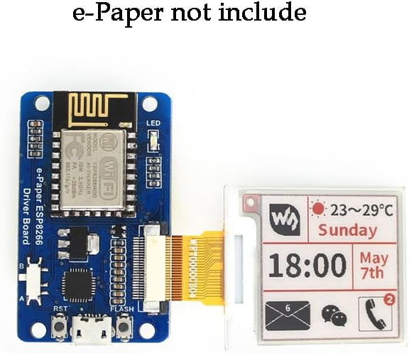 Universal e-Paper Driver Board with WiFi SoC ESP8266 onboard for Various SPI e-Ink Raw Panels Supports Arduino Development