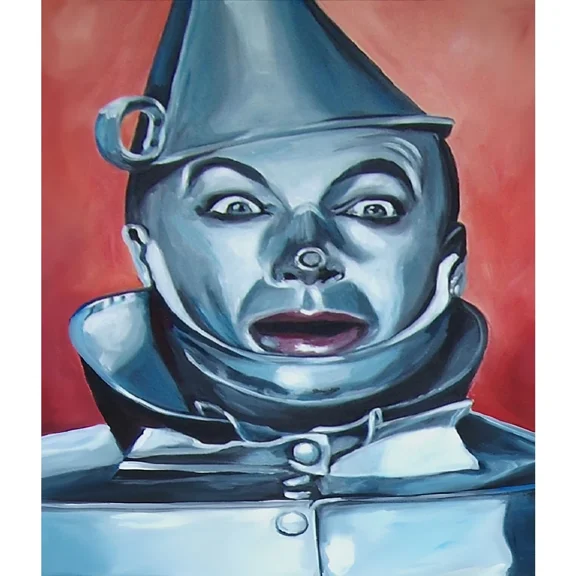 The Wizard of Oz Tin Woodman 5D Diamond Painting Tools for Adults DIY Diamond Art Tools for Beginners with Round Full Diamond Diamond Gemstones Home Wall Painting Art Decoration Gift Artwork