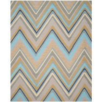 SAFAVIEH Four Seasons Carolus Geometric Area Rug, Green/Multi, 5' x 7'