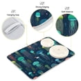thumbnail image 3 of Yayeee Dish Drying Mat for Kitchen Counter 16"x18" Microfiber Absorbent Pad, Green Jellyfish Pattern, 3 of 7