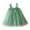 Green, variant on 3-4 Years Girls Elegant Lace Princess Dress Toddler Vintage Pom Pom Flutter Sleeve Party Dresses
