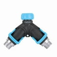 thumbnail image 1 of Melnor 356GTDI 2-Way Metal Faucet "Y" Splitter Connector With Lever Shut Offs - Quantity of 4, 1 of 1