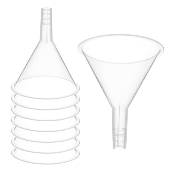 Uxcell 2.4 Inch Clear Plastic Funnel, Filter Filtration Funnel for Kitchen Use Filling Bottles,16 Pcs