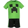 Minecraft Creeper Big Boys Graphic T-Shirt and Mesh Shorts Outfit Set