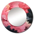 thumbnail image 2 of Designart "Pink Pottery In Minimalist Style" Abstract Spirals Pink Large Round Mirror - Round Office Mirror Wall Decor - Modern Round Printed Mirror - 29" x 29", 2 of 6