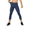 thumbnail image 2 of YUSHOW Men's 3/4 Compression Pants 3-Pack Workout Tights with Pockets Athletic Leggings for Running Medium, 2 of 8