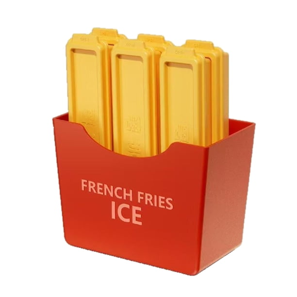 Moho Paleta Bricolaje Papas Fritas Largas Helado Congelado para Hielo Alimentario Doméstico Que Facilita La () Rojo