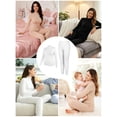 thumbnail image 5 of Vaslanda Women's Mock Neck Thermal Underwear Sets Long Johns Long Sleeve Base Layer Pajama Top and Leggings Set Cold Weather S-3XL, 5 of 6