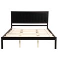 thumbnail image 3 of Tcbosik Platform Bed Frame With Headboard , Wood Slat Support , No Box Spring Needed ,Queen,Espresso, 3 of 8