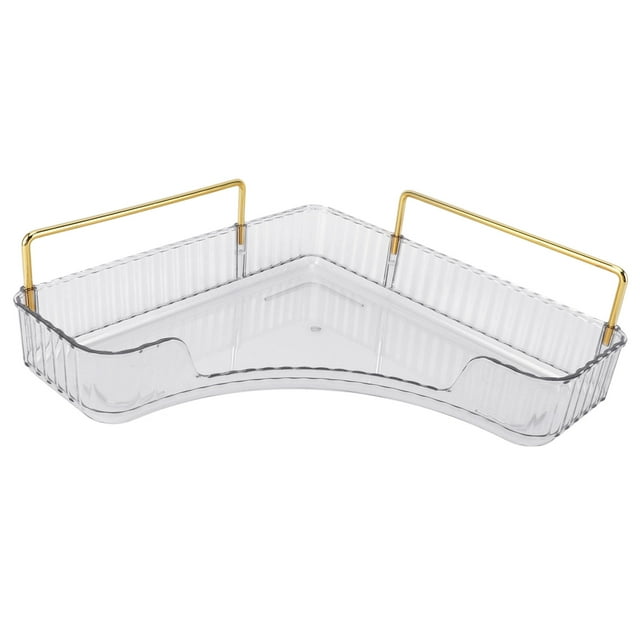 Large Capacity Corner Counter Organizer Tray with Multifunction Space Saving for Cosmetics Skin Care Supplies