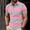 Pink, variant on Dianli Spring Summer Men's Printed Short Sleeve Collar Button-Up Shirt Lightweight Breathable Linen-Blend Pocket Casual Beach Vacation Office Daily Wear Spring Summer