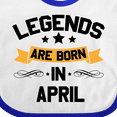 thumbnail image 4 of Inktastic Legends Are Born in April Boys or Girls Baby Bib, 4 of 4