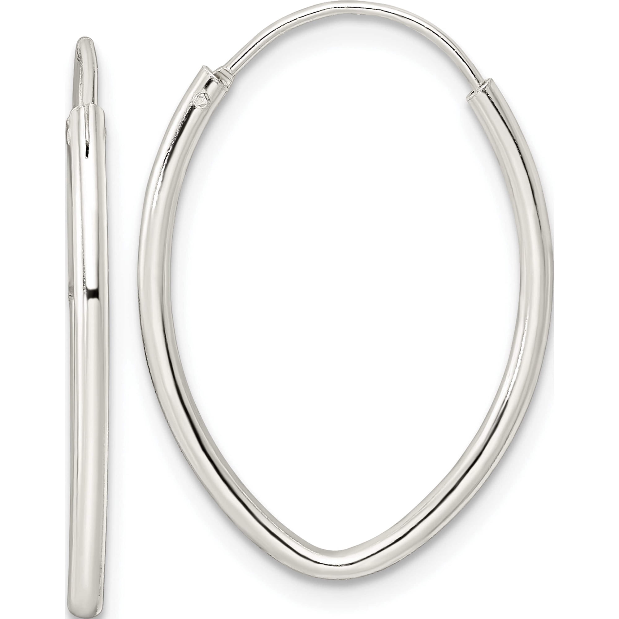 Jewelry by Sweet Pea Sterling Silver Polished Endless Oval Hoop Earrings