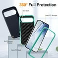 thumbnail image 2 of Dteck for Google Pixel 9 Case with Screen Protector + Camera Lens Protector, Heavy Duty Drop Protection Full Body Rugged Shockproof Military Protective Tough Durable Cell Phone Cover,Deep Blue/Mint, 2 of 5