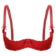 thumbnail image 3 of Sujetador Sexy de charol para mujer, Copa 1/3, con aros, tirantes ajustables para los hombros, encaje Floral, lencería, ropa interior, 3 of 5