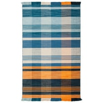 SAFAVIEH Striped Kilim STK708P Orange / Blue Rug