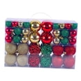 thumbnail image 1 of 100 x Bolas de Navidad Adornos Bolas de Navidad con Cuerda Decoración de de Navidad irrompible para Guirnalda Decoración de Guirnaldas Vacacione y verde., 1 of 8