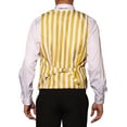 thumbnail image 3 of INSPIRE CHIC Business Vest for Men's Slim Fit V Neck Sleeveless Striped Prints Waistcoat S Yellow, 3 of 5
