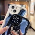 thumbnail image 4 of Fashion Luxury Cream Grain Mirror Phone Case For iPhone 11 12 13 14 15 Pro Max 14plus X XR XS Max 7 8plus Shockproof Back Cover, 4 of 4