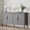 Grey Oak, variant on May in Color Mid Century Modern Sideboard with 4 Doors and Adjustable Shelves, Console Table for Entryway, Dining Room, Living Room, Grey Oak