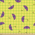 thumbnail image 2 of Ambesonne Umbrella Fabric by the Yard Upholstery, Rain Accessory Pattern, 3 Yards, Yellow and Violet, 2 of 5