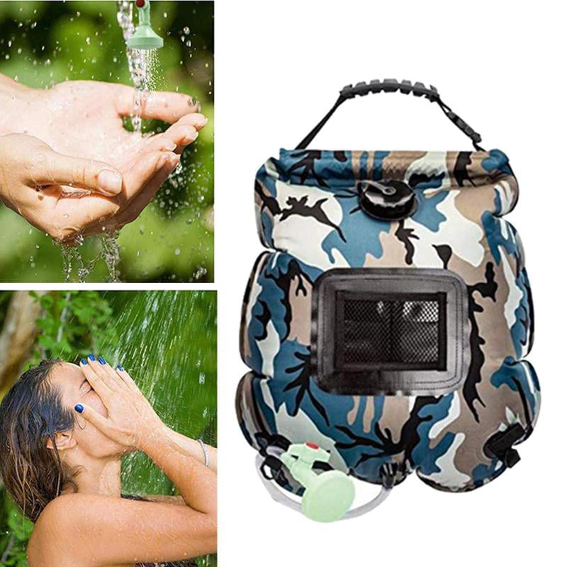 Portable Solar Shower Bag 20L Outdoor Water Storage Hydration Bag with 