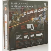 Sharper Image® Laser Tag Attack Pack 2-Player Tactical Precision with Compatible With Handtank Laser Tag Sets, Easy Reload with Lights and Sound Effects, 2-pieces, White, Age 8+