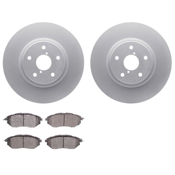 Front Brake Pad and Rotor Kit - Compatible with 2015 - 2019 Subaru Outback - Dynamic Friction