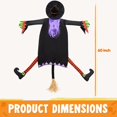 thumbnail image 5 of Halloween Crashing Witch into Tree Halloween Decoration with Purple Hair, Halloween Outdoor Indoor Decor for Haunted House Prop, Porch, Yard, Patio Decoration, 5 of 8